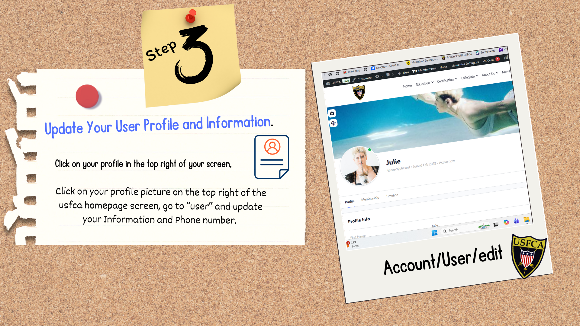 #3 Update your user profile